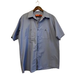 Red Kap Men's Industrial‎ Work Shirt, blue  Regular Fit, Short Sleeve